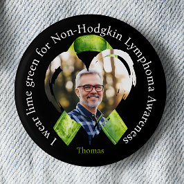 Ik draag een Limegroene bewustzijnsfoto Ronde Button 5,7 Cm