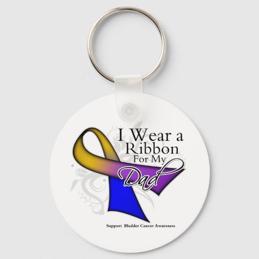 Ik Draag een lint voor mijn vader - bladerkanker Sleutelhanger (Voorkant)
