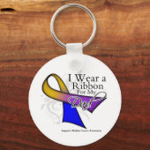 Ik Draag een lint voor mijn vader - bladerkanker Sleutelhanger (Voorkant)