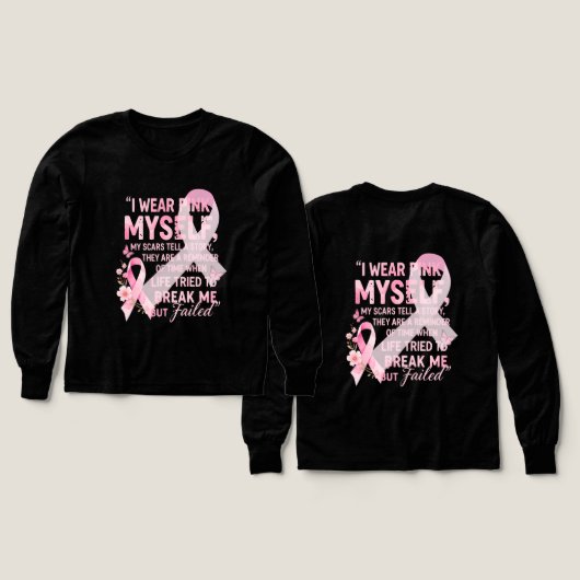 Ik Draag een overlevende van roze-Inspirerend kank (Voorkant /achterkant)