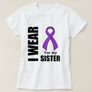 Ik Draag een Paars lint voor mijn zuster T-shirt