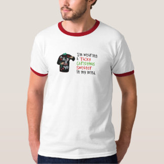 Ik draag een saaie kersttrui in mijn hoofd t-shirt