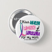 Ik Draag een schildklierlint voor mijn moeder 37 Ronde Button 5,7 Cm (Voorkant /achterkant)