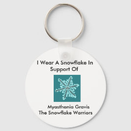 Ik draag een Snowflake/Myasthenia Gravis-bewustzij Sleutelhanger