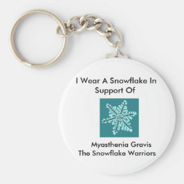 Ik draag een Snowflake/Myasthenia Gravis-bewustzij Sleutelhanger