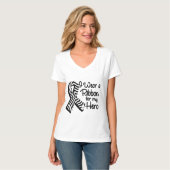 Ik Draag een Zebra lint voor mijn helo T-shirt (Voorkant volledig)