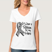 Ik Draag een Zebra lint voor mijn helo T-shirt (Voorkant)