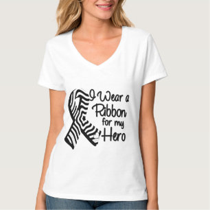 Ik Draag een Zebra lint voor mijn helo T-shirt