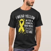 Ik Draag Geel - Bewustheid Gele Ribbon Gift T-shirt (Voorkant)