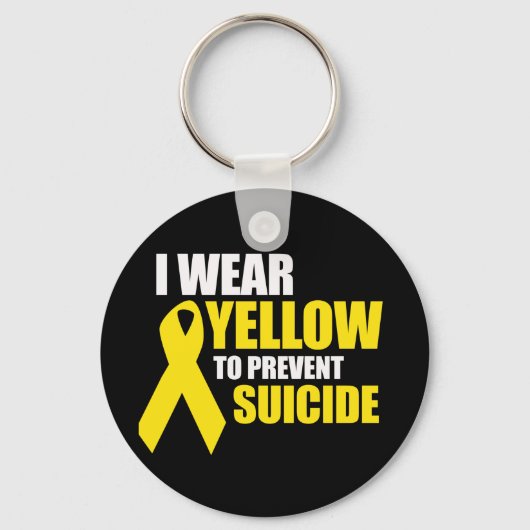 Ik draag geel om zelfmoord te voorkomen - sleutelhanger (Voorkant)