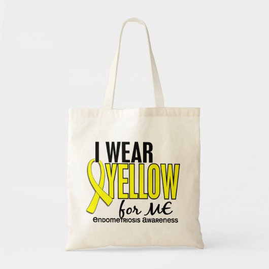 Ik Draag geel voor me 10 endometriose Tote Bag (Voorkant)