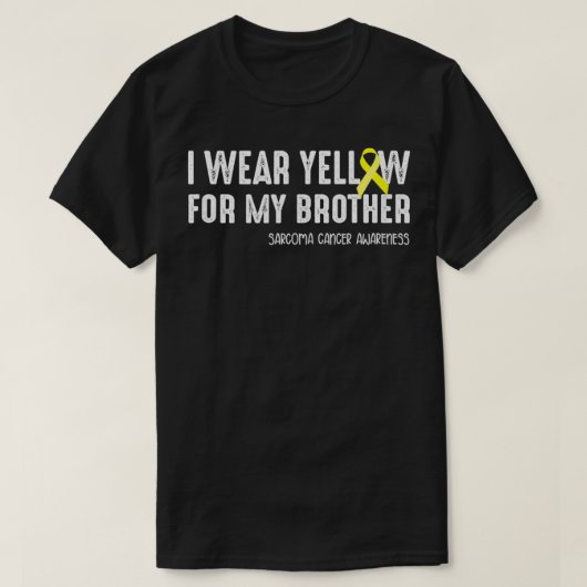Ik draag geel voor mijn Broeder Sarcoma  T-shirt (Design voorkant)