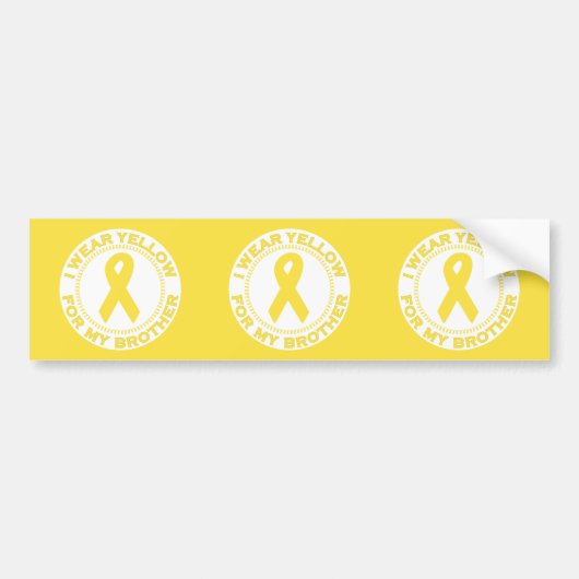 Ik Draag geel voor mijn broer Bumpersticker (Voorkant)