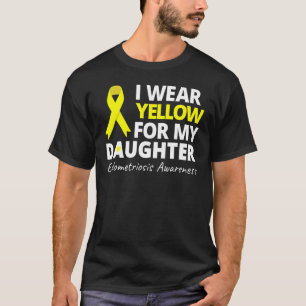 Ik Draag geel voor mijn dochter Endometriosis Ribb T-shirt