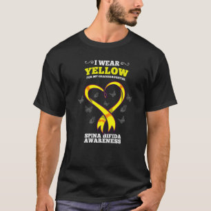 Ik Draag geel voor mijn kleindochter Spina Bifida T-shirt