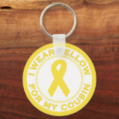 Ik Draag geel voor mijn nicht Sleutelhanger (Voorkant)