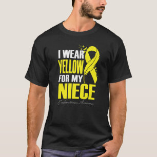 Ik Draag geel voor mijn nichtje endometriose bewus T-shirt