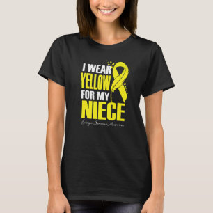 Ik Draag geel voor mijn nichtje Ewings Sarcoma Awa T-shirt