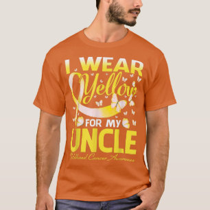 Ik Draag geel voor mijn oom Childhood Cancer Aware T-shirt