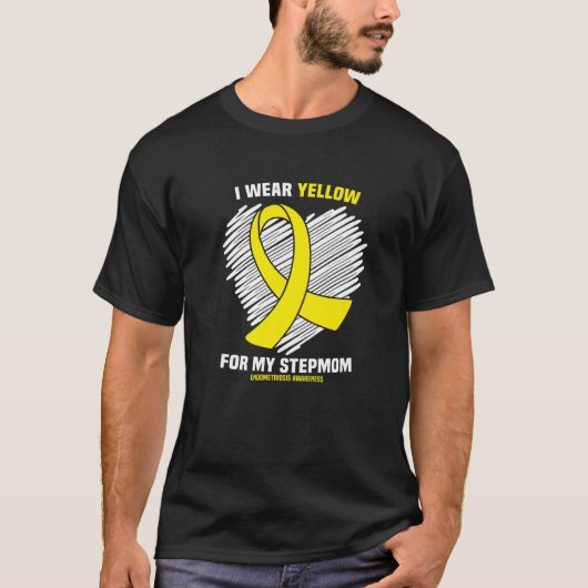 Ik Draag geel voor mijn Stepmma Endometriosis Awar T-shirt (Voorkant)