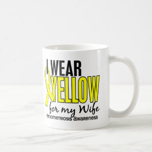 Ik Draag geel voor mijn vrouw 10 endometriose Koffiemok