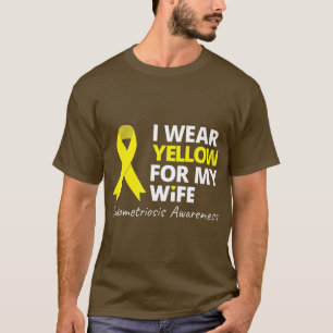 Ik Draag geel voor mijn vrouw endometriosis lint l T-shirt