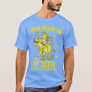 Ik Draag geel voor mijn zuster Kinderkanker T-shirt