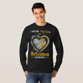 Ik Draag geel voor Sarcoma-bewustzijn T-shirt (Voorkant volledig)