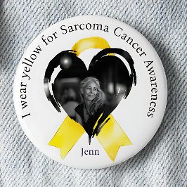 Ik draag geel voor Sarcoma Kankerbewustzijn Foto Ronde Button 5,7 Cm