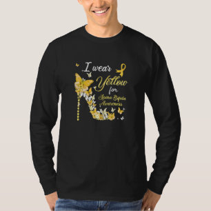 Ik Draag geel voor Spina Bifida Awareness Butterfl T-shirt