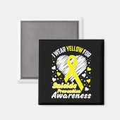 Ik Draag geel voor zelfmoordpreventie Magneet (Voorkant / Achterkant)