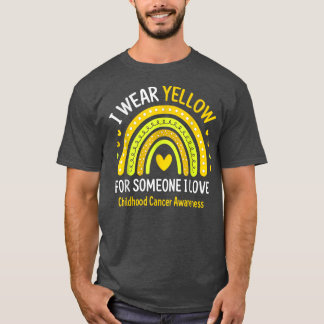 Ik Draag gele kinderkanker, gele Ra T-shirt