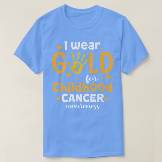 Ik Draag Gold voor kinderkanker 550 T-shirt (Design voorkant)