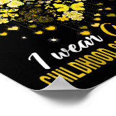 Ik Draag Gold voor kinderkanker, Butterf Poster (Hoek)