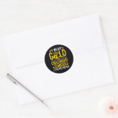 Ik Draag Gold voor kinderkankerbewustwording Golde Ronde Sticker (Envelop)