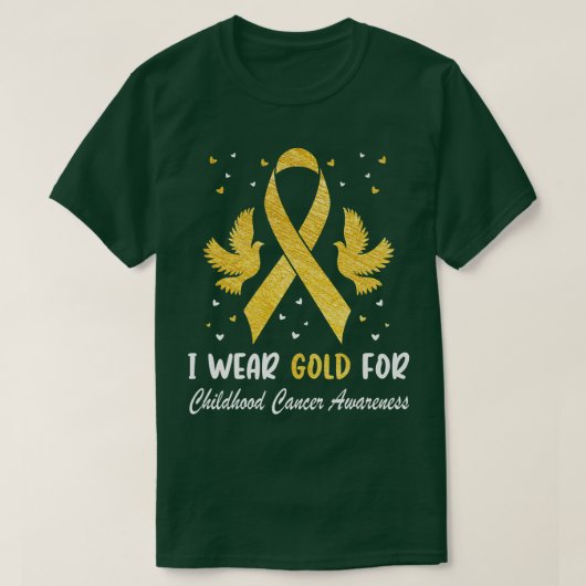 Ik Draag Gold voor kinderkankerbewustwording Golde T-shirt (Design voorkant)