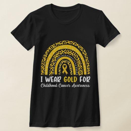 Ik Draag Gold voor kinderkankerbewustwording T-shirt (Laagn)