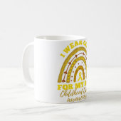 Ik Draag Gold voor mijn jeugd kanker6 Koffiemok (Voorkant links)