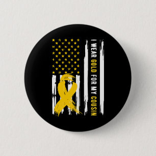 Ik Draag Gold voor mijn neef kinderkanker Awarene Ronde Button 5,7 Cm