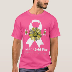 Ik Draag Gold voor zonnebloempitten bij kinderkank T-shirt