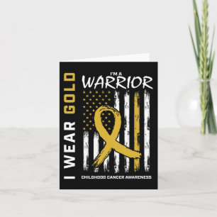 Ik Draag Gold Warrior Childhood Cancer Awareness A Kaart