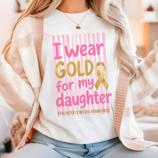 Ik Draag Goud Voor Mijn Kind Kankerbewustzijnsshir T-shirt