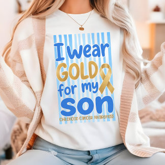 Ik Draag Goud Voor Mijn Kind Kankerbewustzijnsshir T-shirt