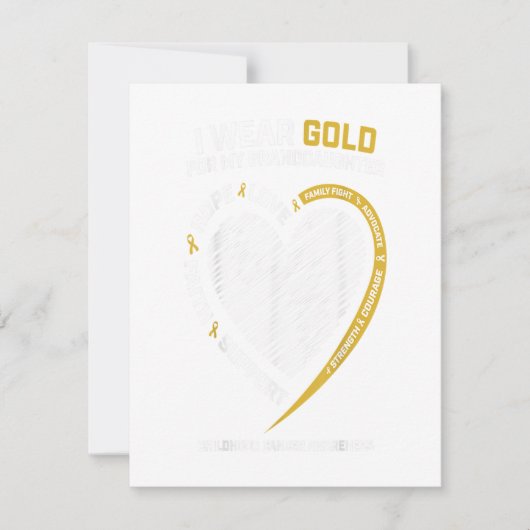 Ik draag goud voor mijn kleindochter kindertijd kaart (Voorkant)