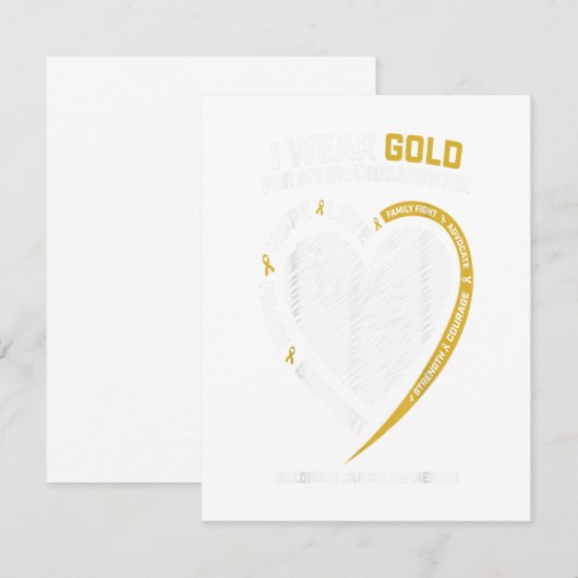 Ik draag goud voor mijn kleindochter kindertijd kaart (Voorkant / Achterkant)