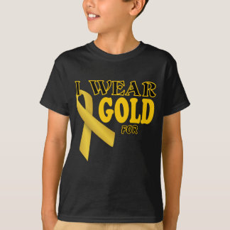 Ik draag goud voor sjabloon t-shirt