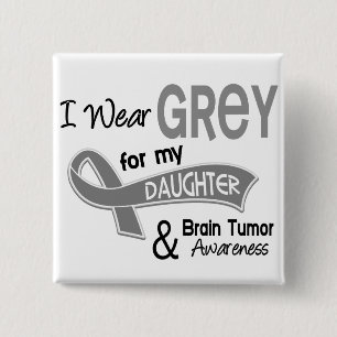 Ik Draag Gray 42 Daughter Brain Tumor Vierkante Button 5,1 Cm