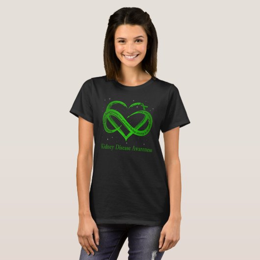 Ik Draag Green for Kidney Disease Awareness Warrio T-shirt (Voorkant volledig)
