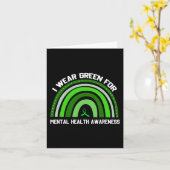 Ik Draag Green for Mental Health Awareness 2 Kaart (Gele Bloem)
