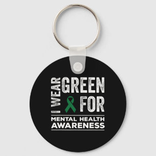 Ik Draag Green for Mental Health Awareness 2 maand Sleutelhanger